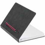 Ежедневник Magnet с ручкой, серый с розовым, фото 1