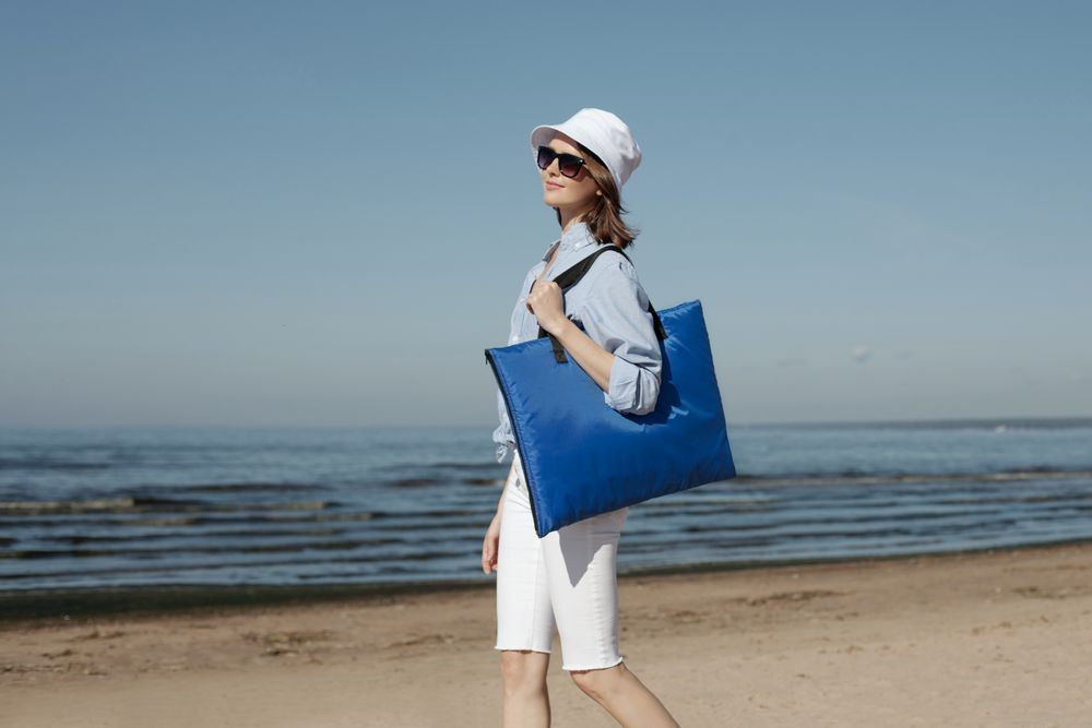 Пляжная сумка-трансформер Camper Bag, зеленая - купить оптом