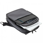 Рюкзак для ноутбука Qibyte Laptop Backpack, темно-серый с черными вставками, фото 6