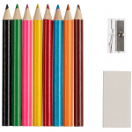 Набор Hobby с цветными карандашами, ластиком и точилкой, белый, фото 2