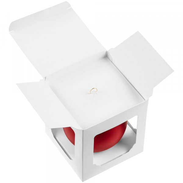 Елочный шар Gala Matt в коробке, 10 см, красный - купить оптом