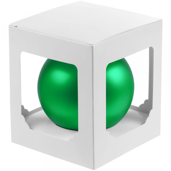 Елочный шар Gala Matt в коробке, 10 см, зеленый - купить оптом