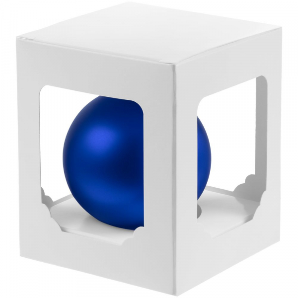 Елочный шар Gala Matt в коробке, 6 см, синий - купить оптом