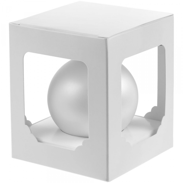 Елочный шар Gala Matt в коробке, 6 см, белый - купить оптом
