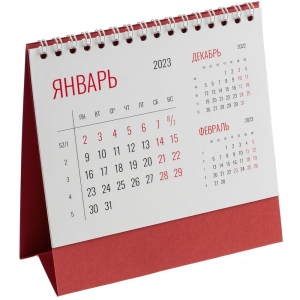 Календарь настольный Datio, красный - купить оптом