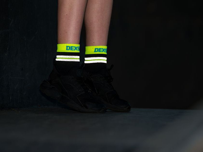 Водонепроницаемые носки Pro Visibility Cycling, черные с зеленым - купить оптом