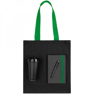Набор Velours Bag, черный с зеленым - купить оптом