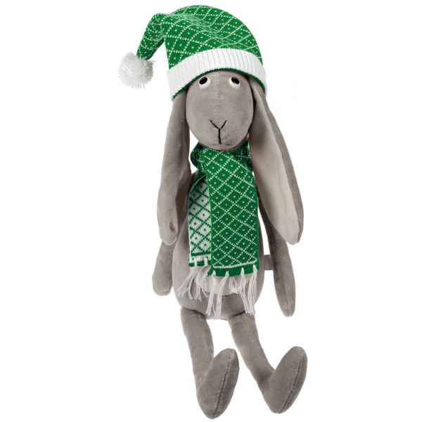 Игрушка Smart Bunny, в зеленом шарфике и шапочке - купить оптом