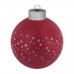 Елочный шар Stars с лентой, 8 см, красный, фото 1