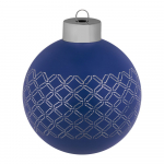 Елочный шар Queen с лентой, 8 см, синий, фото 1