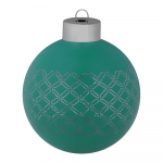 Елочный шар Queen с лентой, 8 см, зеленый, фото 1