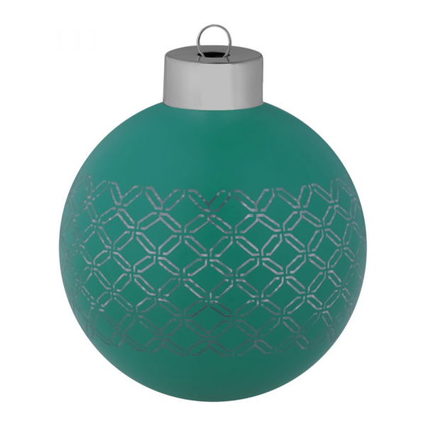 Елочный шар Queen с лентой, 8 см, зеленый - купить оптом