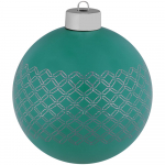 Елочный шар Queen с лентой, 10 см, зеленый, фото 1