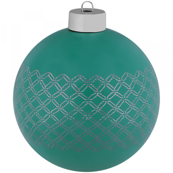 Елочный шар Queen с лентой, 10 см, зеленый - купить оптом