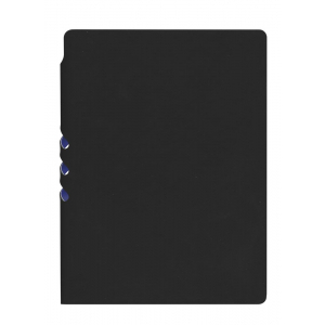 Ежедневник Flexpen Soft Touch, недатированный, черный с синим - купить оптом