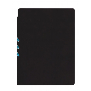 Ежедневник Flexpen Soft Touch, недатированный, черный с бирюзовым - купить оптом