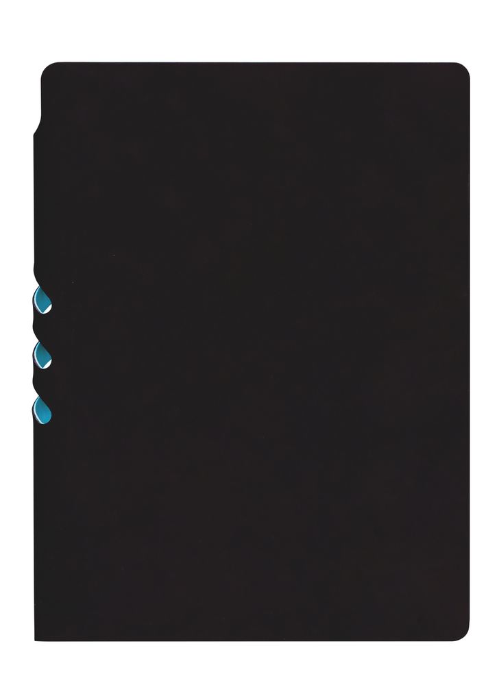 Ежедневник Flexpen Soft Touch, недатированный, черный с бирюзовым - купить оптом