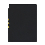 Ежедневник Flexpen Soft Touch, недатированный, черный с желтым