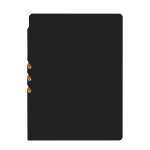 Ежедневник Flexpen Soft Touch, недатированный, черный с оранжевым