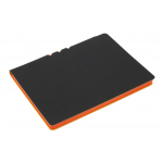 Ежедневник Flexpen Soft Touch, недатированный, черный с оранжевым, фото 1