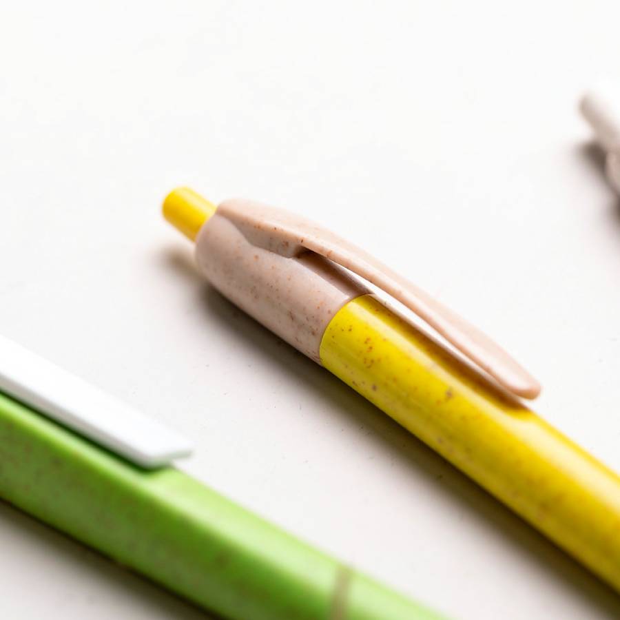 Ручка шариковая ROSDY, пластик с пшеничным волокном, зеленый, фото 2