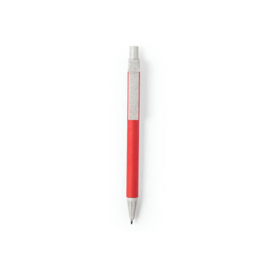 SALCEN, ручка шариковая, красный, рециклированный картон, пластик с пшеничным волокном, фото 2