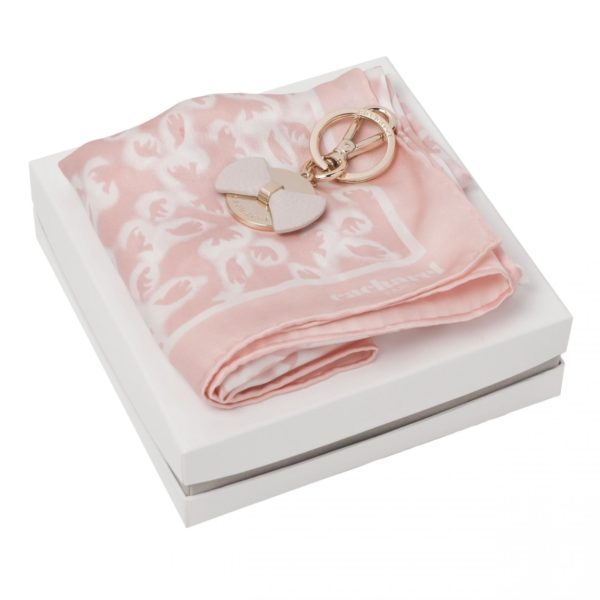 Набор Hirondelle (брелок, платок шейный шёлковый), цвет розовый - купить оптом