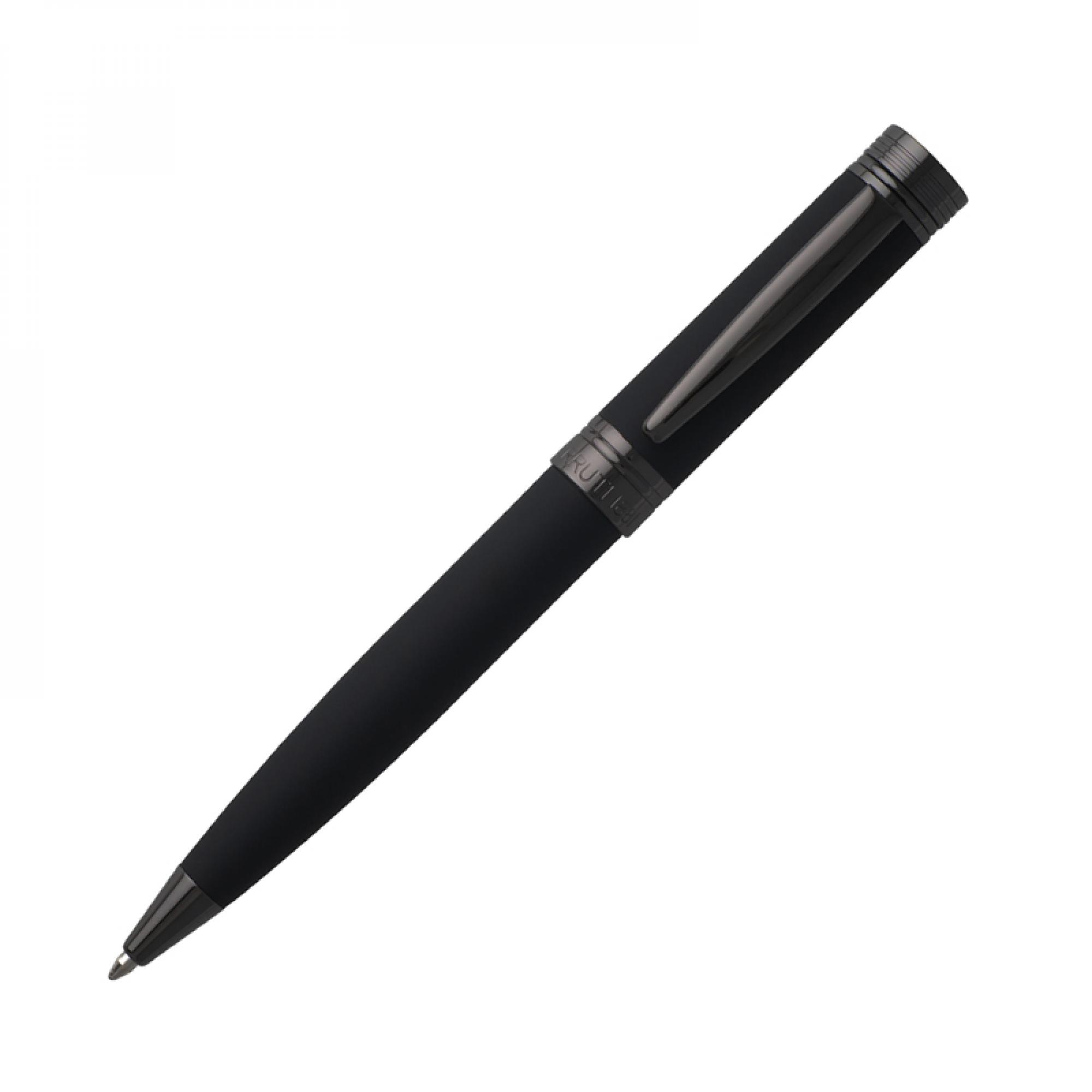 Ручка шариковая "Pluton", покрытие soft touch, цвет черный - купить оптом