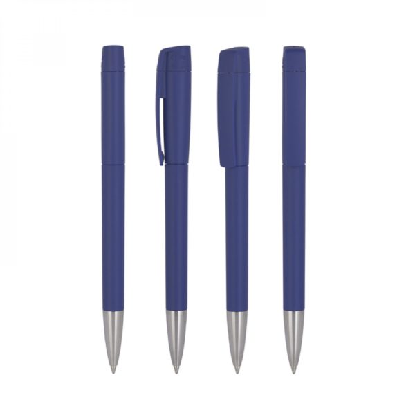 Ручка с флеш-картой USB 16GB «TURNUSsofttouch M», цвет темно-синий - купить оптом