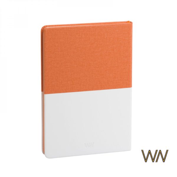 Ежедневник недатированный "Палермо", А5, цвет оранжевый с белым - купить оптом