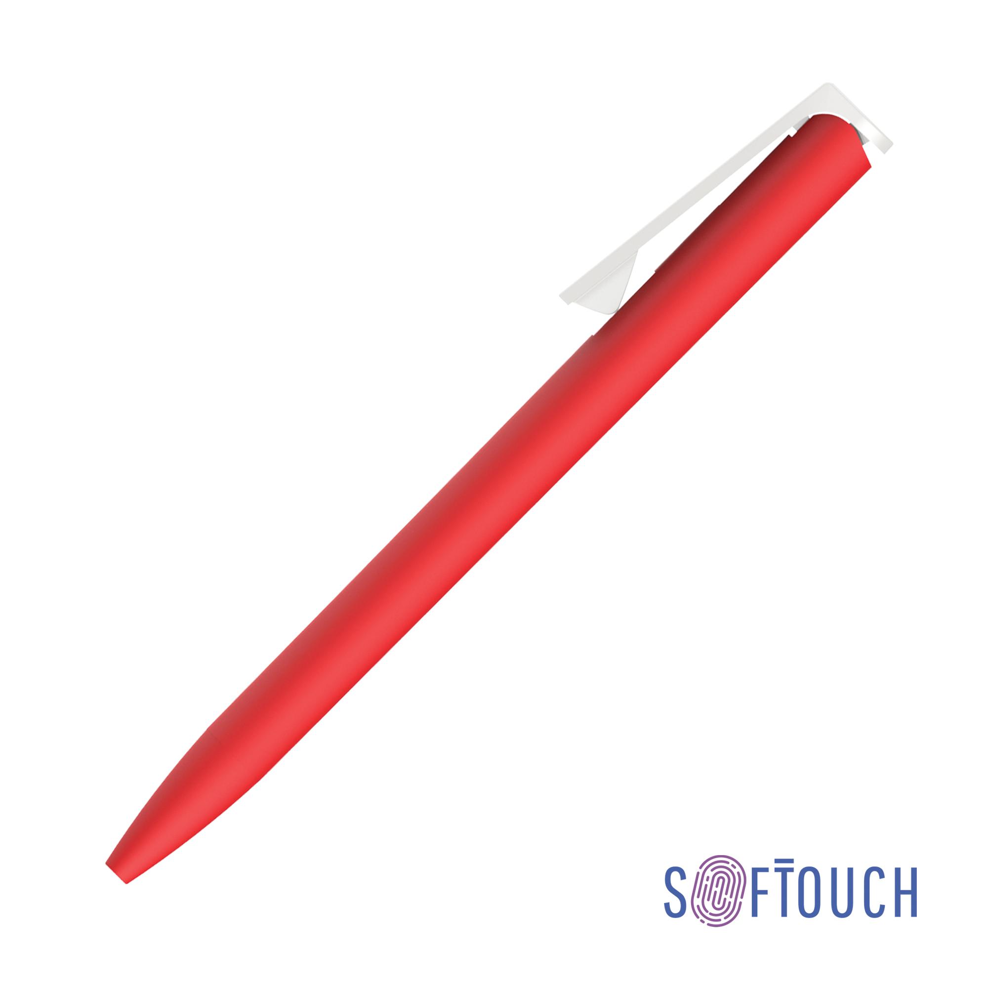 Ручка шариковая "Clive", покрытие soft touch, цвет красный с белым