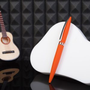 Ручка шариковая "Rocket", покрытие soft touch, цвет оранжевый - купить оптом