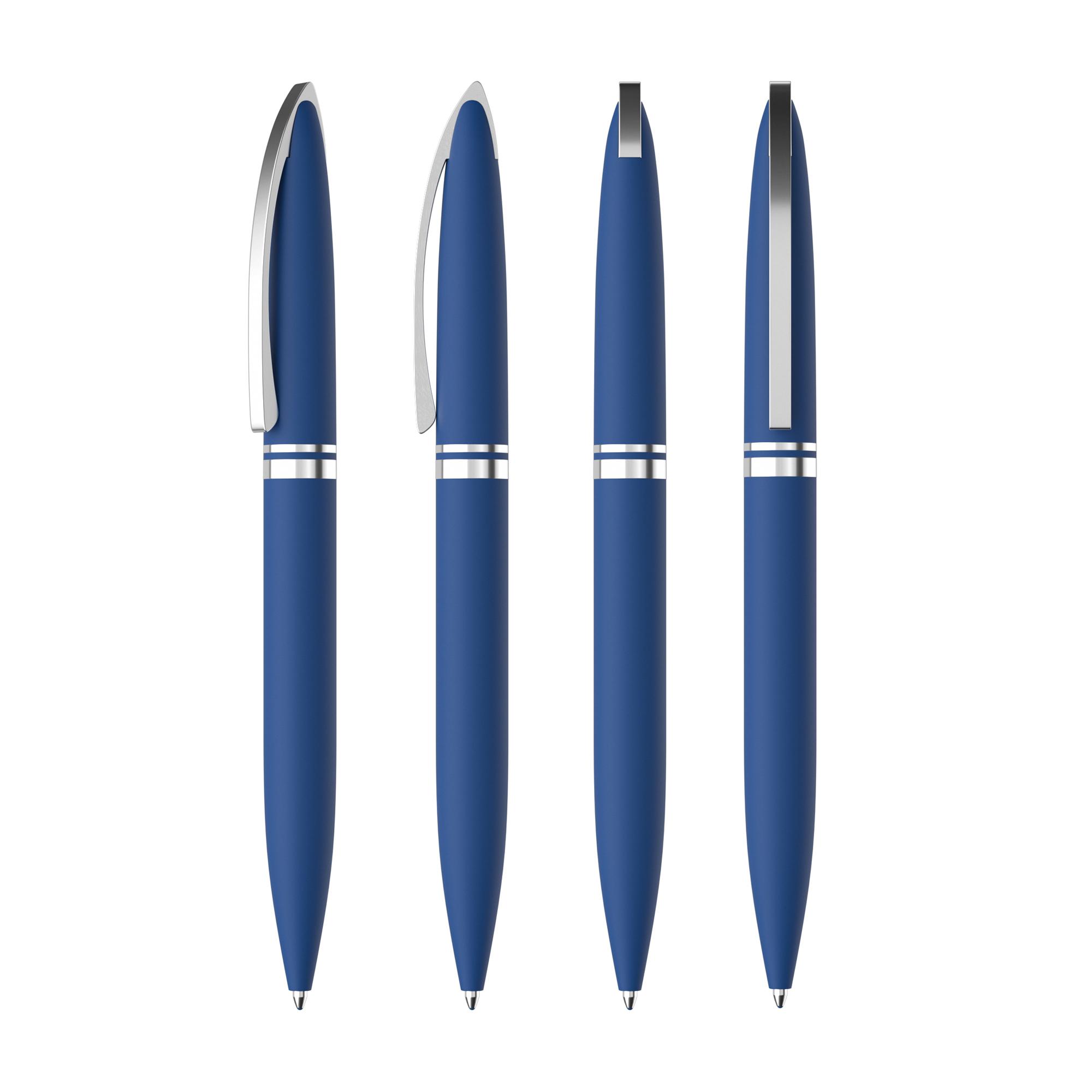 Ручка шариковая "Rocket", покрытие soft touch, цвет темно-синий, фото 2