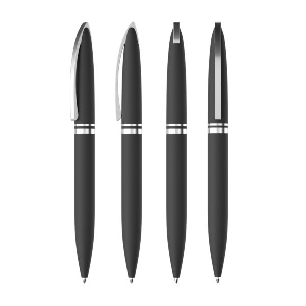 Ручка шариковая "Rocket", покрытие soft touch, цвет черный - купить оптом