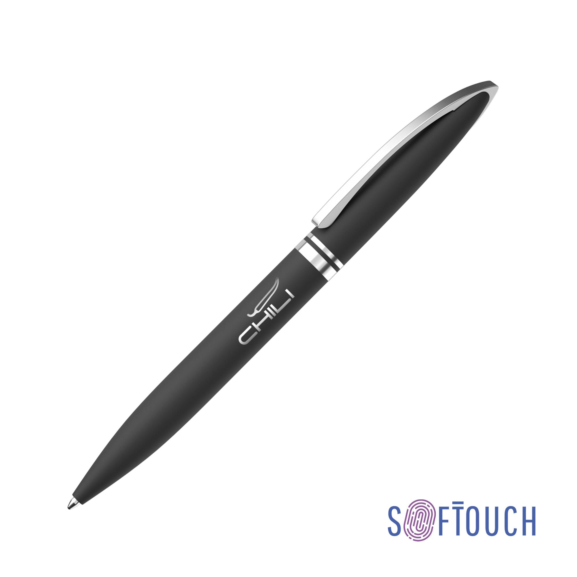 Ручка шариковая "Rocket", покрытие soft touch, цвет черный