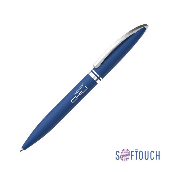 Ручка шариковая "Rocket", покрытие soft touch, цвет темно-синий - купить оптом