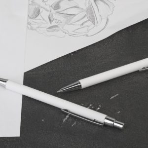 Набор "Ray" (ручка+карандаш), покрытие soft touch, цвет белый - купить оптом
