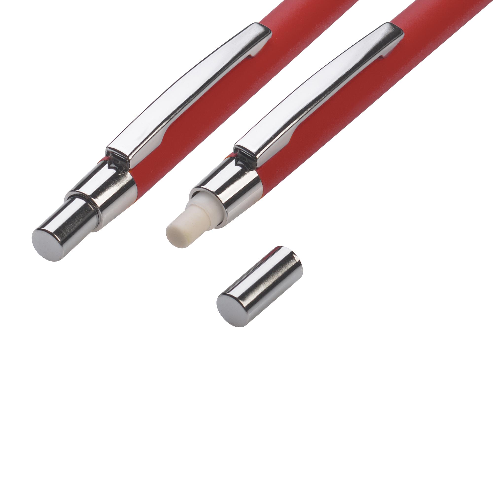 Набор "Ray" (ручка+карандаш), покрытие soft touch, цвет красный, фото 2