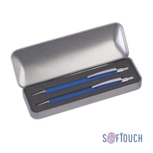 Набор "Ray" (ручка+карандаш), покрытие soft touch, цвет синий - купить оптом