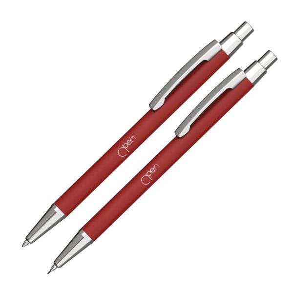 Набор "Ray" (ручка+карандаш), покрытие soft touch, цвет красный - купить оптом
