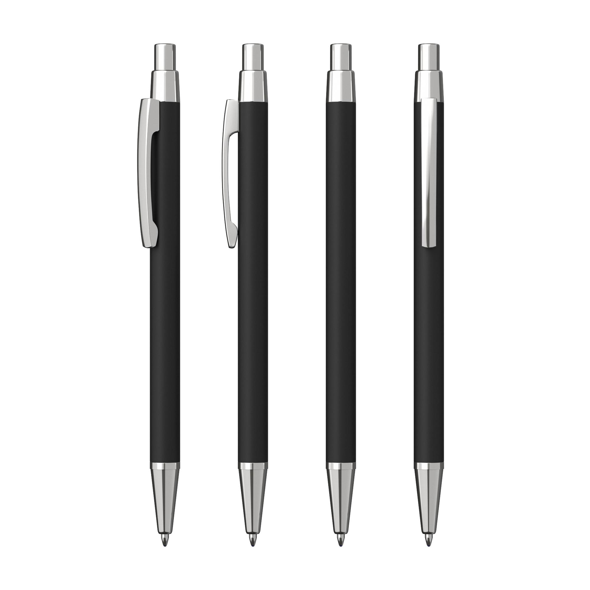 Ручка шариковая "Ray", покрытие soft touch, цвет черный, фото 2