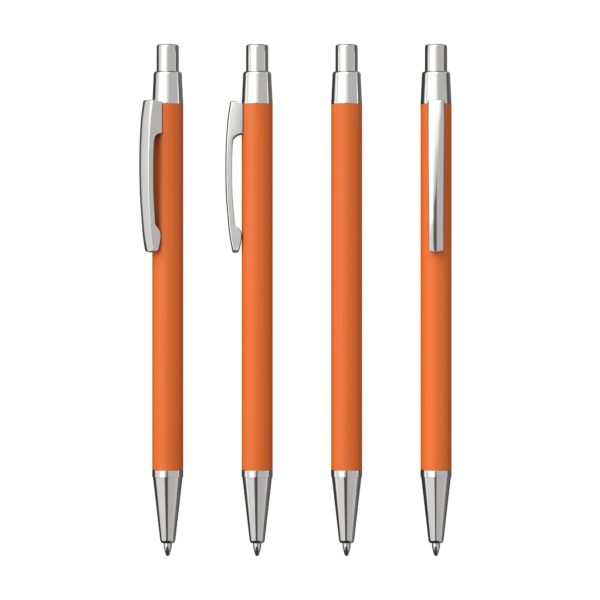 Ручка шариковая "Ray", покрытие soft touch, цвет оранжевый - купить оптом