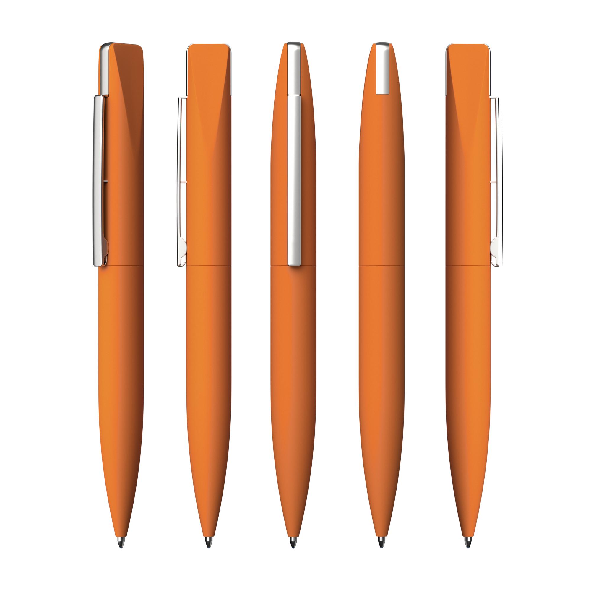 Ручка шариковая "Callisto" с флеш-картой 16Gb, оранжевый, покрытие soft touch, цвет оранжевый, фото 2