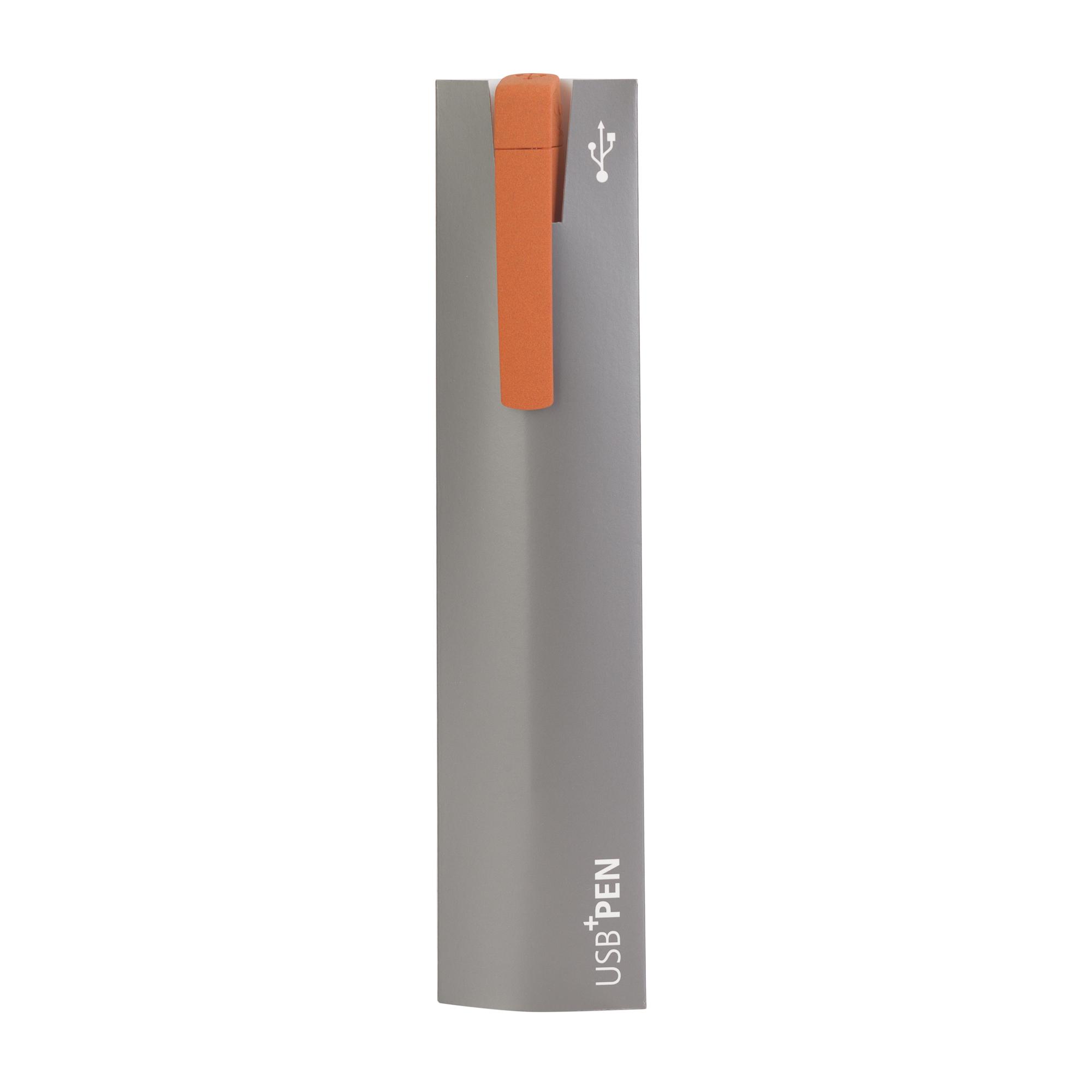 Ручка с флеш-картой USB 8GB «TURNUSsoftgrip M», цвет оранжевый, фото 3