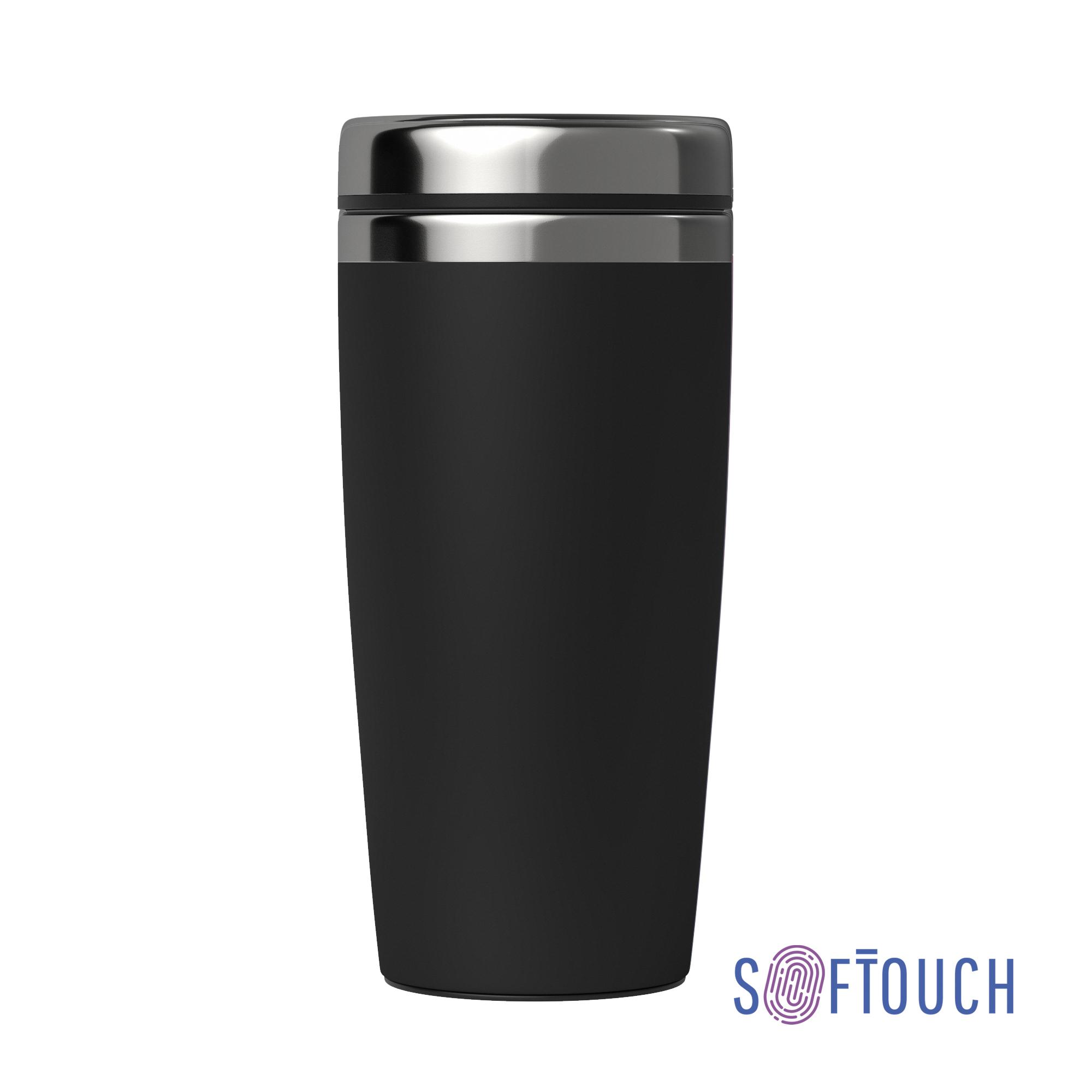 Термостакан "Эльбрус" 400 мл, покрытие soft touch, цвет черный