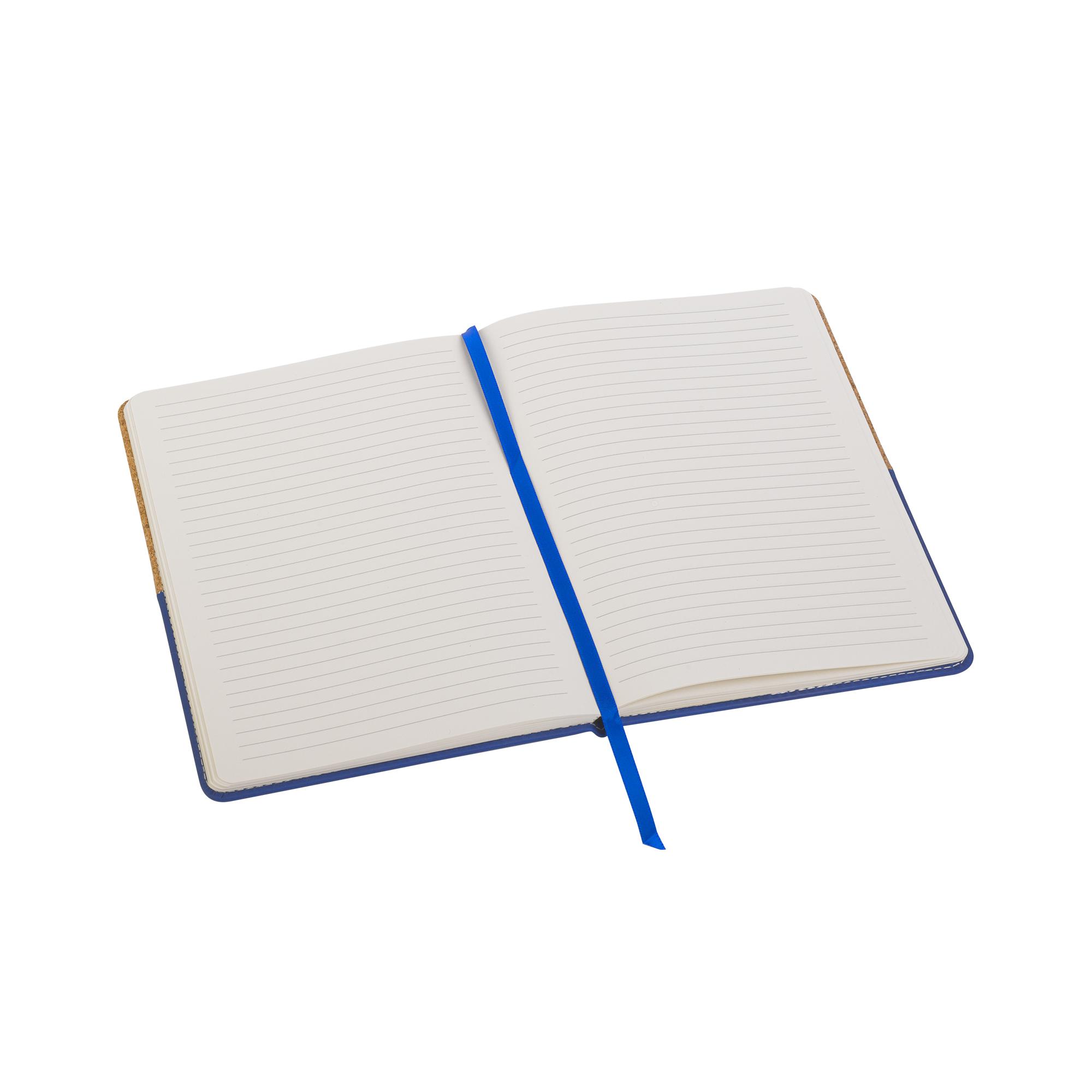 Блокнот "Фьюджи", формат А5, покрытие soft touch+пробка, цвет синий, фото 3