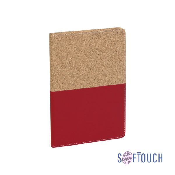 Блокнот "Фьюджи", формат А5, покрытие soft touch+пробка, цвет красный - купить оптом