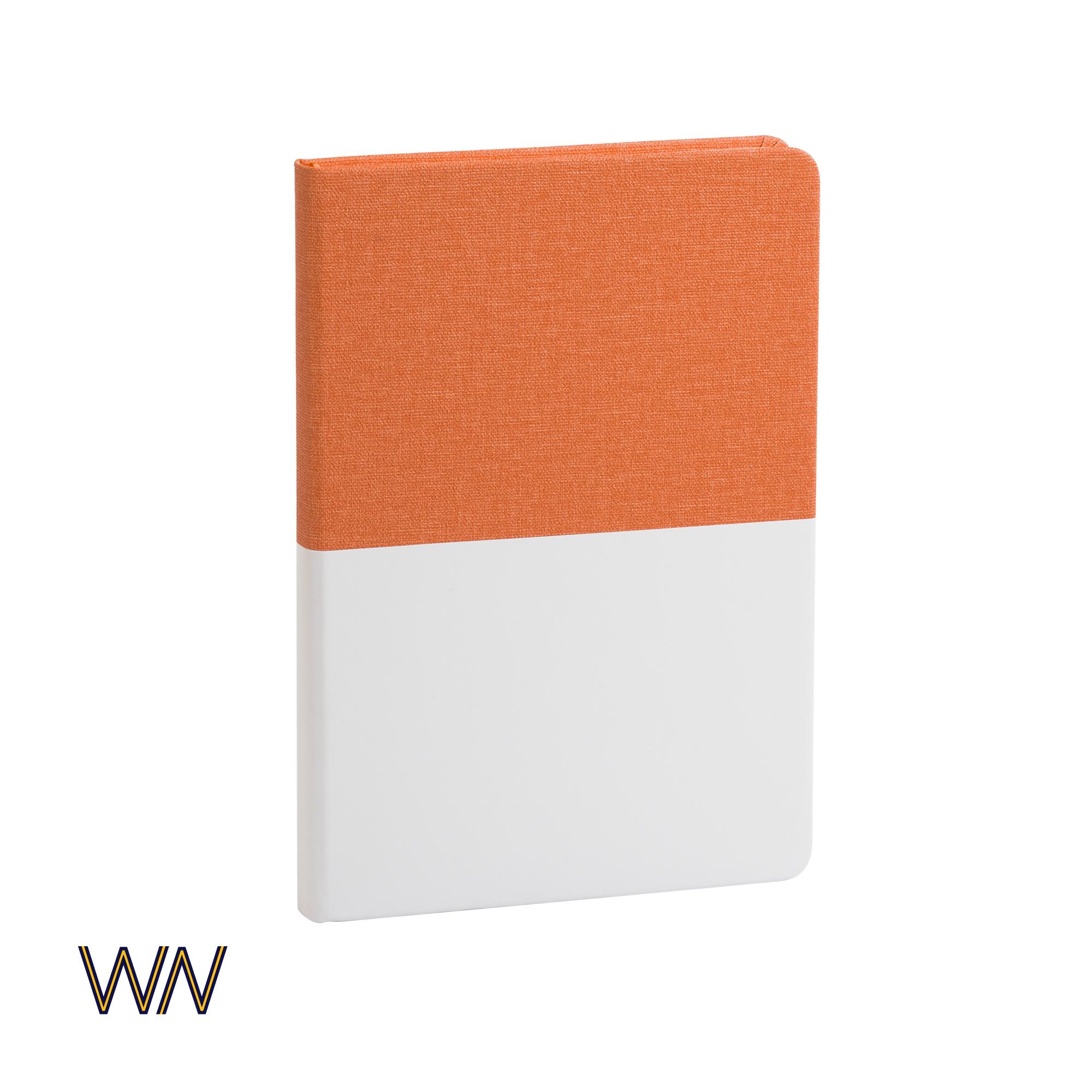 Ежедневник недатированный "Палермо", А5, цвет оранжевый с белым