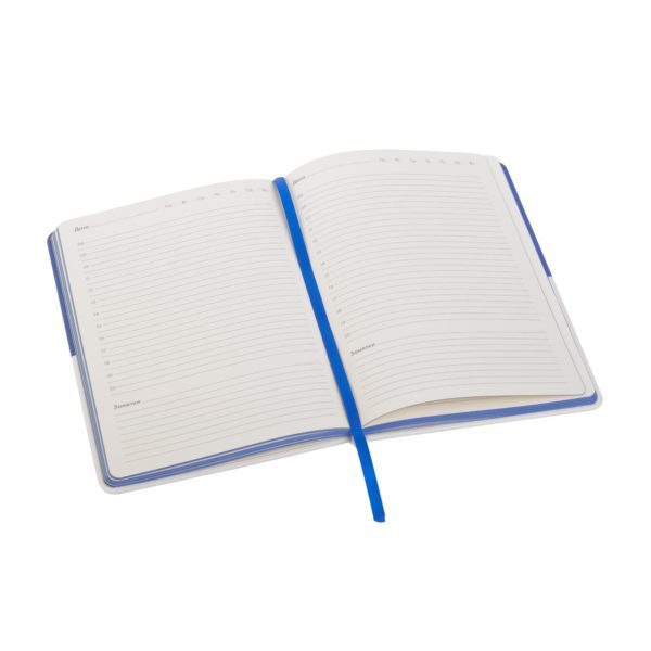 Ежедневник недатированный "Палермо", А5, цвет синий с белым - купить оптом