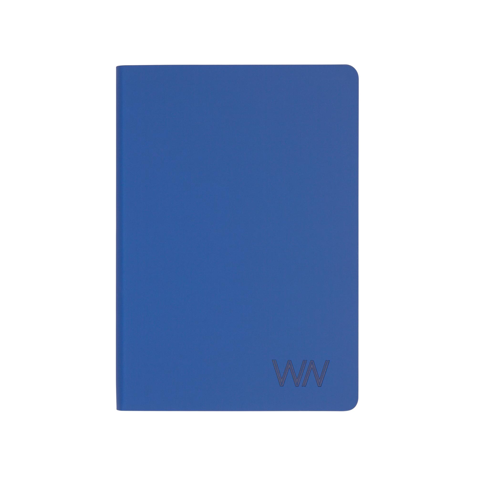 Ежедневник недатированный "Болонья", гибкая обложка с тиснением, покрытие soft touch, формат А5, цвет синий